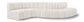 Arc - Boucle Fabric 6 Piece Curved Modular Sofa