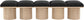 Pavilion - 5 Piece Modular Bench With Natural Base