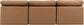 Indulge - Faux Leather 3 Seat Modular Armless Sofa