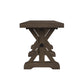 Yellowstone - Dining Bench With Metal Bar Cross - Medium Brown