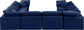 Indulge - Velvet 8 Piece Modular Sectional