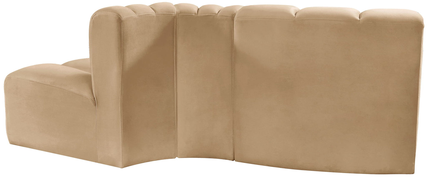Arc - Velvet 3 Piece Modular Sofa