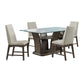 Dapper - 5 Piece Rectangular Standard Height Dining Set Table & Four Chairs - Walnut