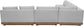 Solace - Olefin 5 Piece Outdoor Patio Modular Sectional
