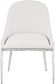 Ferro - Upholstered Dining Side Chair With Brushed Silver Legs