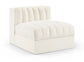 Rummi - Velvet Performance Fabric Upholstered Modular Armless Chair
