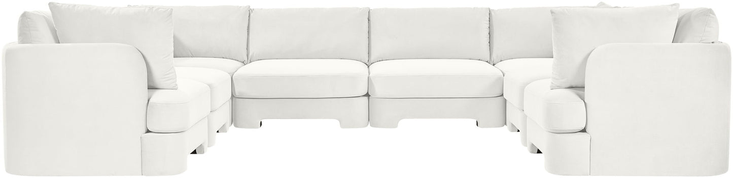 Hammond - Velvet Performance Fabric Upholstered 8 Piece U-Shaped Sectional