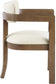 Lavrin - Vegan Leather Upholstered Dining Arm Chair (Set of 2) - Walnut Base