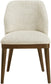 Valeo - Linen Textured Fabric Upholstered Dining Chair (Set of 2) - Painted Brown Base