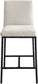 Reeves - Chenille Fabric Upholstered Counter Stool (Set of 2) - Black Base