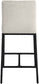 Reeves - Chenille Fabric Upholstered Counter Stool (Set of 2) - Black Base