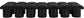 Pavilion - 14 Piece Modular Bench With Black Base