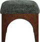 Lawson - Chenille Fabric Upholstered Ottoman - Walnut Base