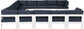 Nizuc - Outdoor Patio 13 Piece Modular Sectional With White Frame