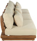 Mirella - 3 Piece Water Resistant Fabric Upholstered Outdoor Patio Modular Sofa
