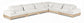 Turin - Chenille Fabric Upholstered Modular Sectional - White