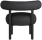 Bordeaux - Boucle Fabric Accent Chair With Black Legs