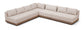 Solace - Olefin Performance Fabric 4 Piece Outdoor Patio Modular Sectional