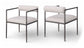 Axis - Linen Textured Beige Fabric Upholstered Dining Chair (Set of 2)