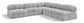 Ames - 5 Piece Fabric Modular Corner Sectional