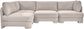 Hammond - Velvet Performance Fabric Upholstered 4 Piece Armless Sectional