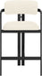 Aurum - Vegan Leather Upholstered Counter Stool With Graphite Black Base