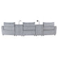 Fullar - LAF Modular Power Motion Recliner - Light Gary Chenille