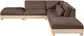Turin - Chenille Fabric Upholstered Modular Sectional - Brown