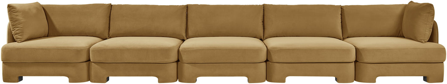 Hammond - Velvet Performance Fabric Upholstered 5 Piece Sofa