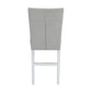 Elizaveta - Counter Height Chair (Set of 2) - Gray Velvet &White High Gloss