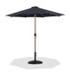Fiji - Aluminum Patio Umbrella With Round Black And Teak Base