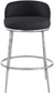 Ferro - Performance Fabric Upholstered Bar Stool - Antique Silver