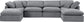 Indulge - Velvet 6 Piece Modular Double Chaise Sectional