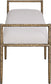 Axis - Linen Textured  Beige Fabric Upholstered Bench