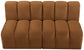 Arc - Velvet 2 Pieces Modular Sofa - Saddle