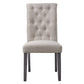 Yabeina - Side Chair (Set of 2) - Beige Linen & Gray