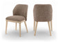 Valeo - Linen Textured Fabric Upholstered Dining Chair (Set of 2) - Painted Natural Base