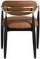 Riccio - Faux Leather Dining Arm Chair (Set of 2) - Black And Gold Frame