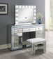 G-320 - Glamour Vanity Stool - Pearl Silver