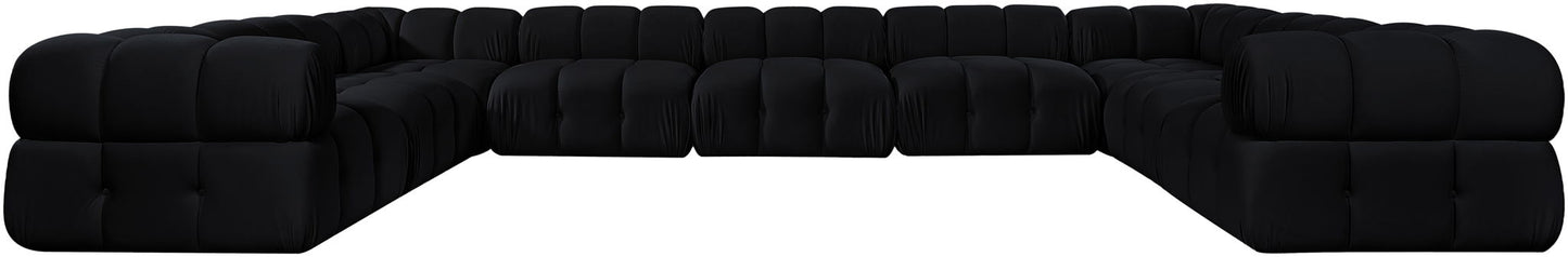 Orin - Velvet Performance Fabric Upholstered 9 Piece Sectional
