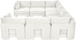 Hammond - Velvet Performance Fabric Upholstered 8 Piece U-Shaped Sectional