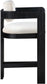 Sacha - Velvet Stool With Black Base