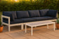 Nizuc - Outdoor Patio 4 Seat Modular Sofa With White Frame