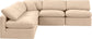 Indulge - Velvet 5 Piece Modular Corner Armless Sectional