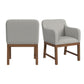 Glinda - Upholstered Fabric Dining Chair (Set of 2) - Brown / Light Gray