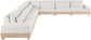 Turin - Chenille Fabric Upholstered Modular Sectional - White