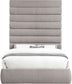 Adam - Linen Fabric Bed With 89" Headboard