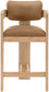 Sacha - Vegan Leather Upholstered Counter Stool With Natural Base