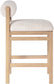 Roundhill - Fabric Counter Stool - Natural Frame