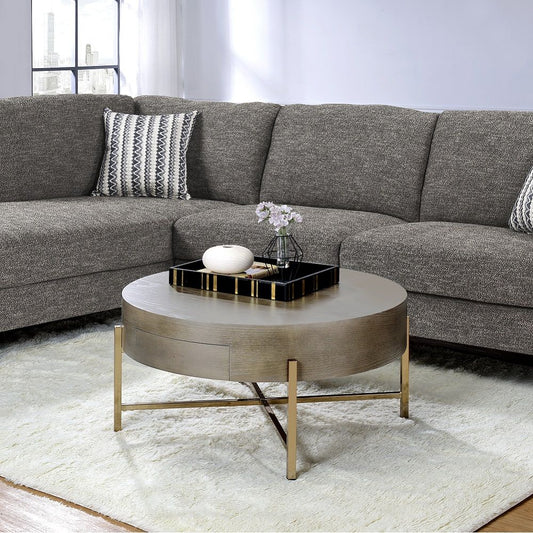 Weyton - Coffee Table - Light Brown & Champagne